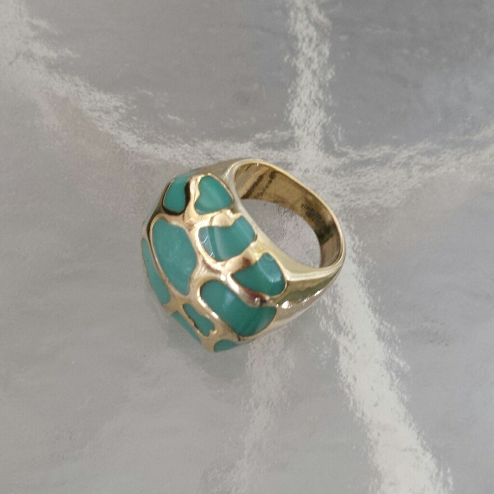 Enamel Gold ring - Picture 4 of 5